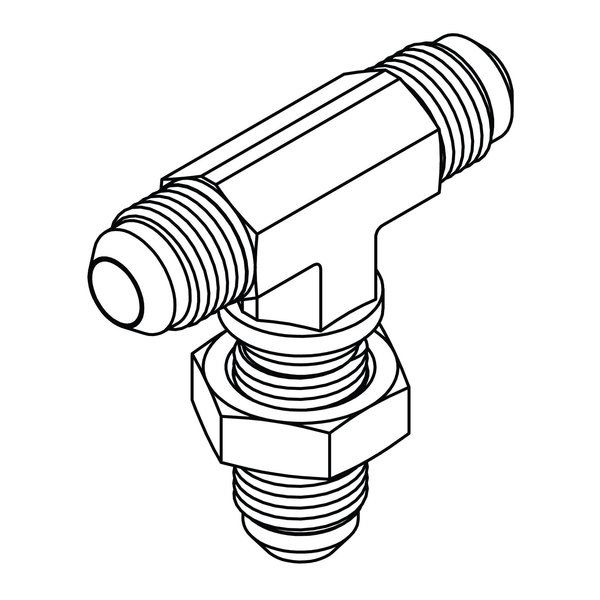 Tompkins Hydraulic Fitting-Steel04MJ BLKD UNION TEE W/LN 2703-LN-04-04-04